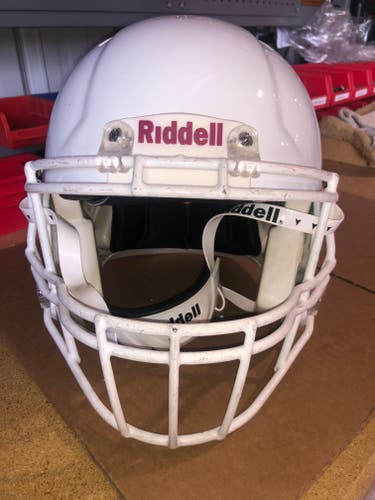 USED RIDDELL SPEED ADULT HELMET - MEDIUM - METALLIC WHITE