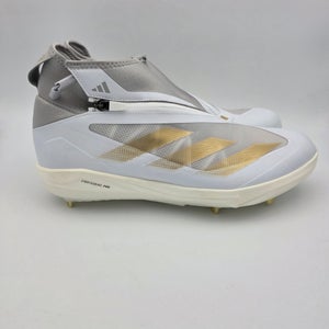 Adidas Adizero Impact+ Metal Baseball Cleat Gray Gold IF8483 Mens Size 12