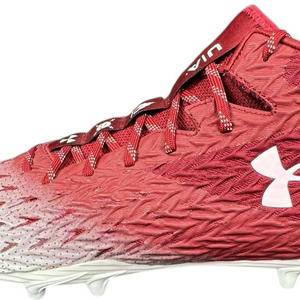 Under Armour Spotlight Clone 4 MC White Red Maroon Football Cleats Size 16 New
