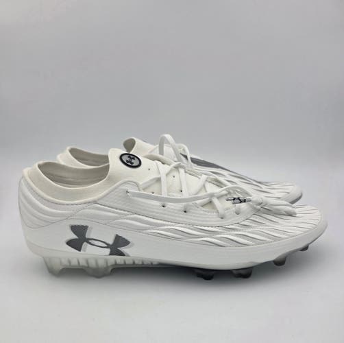 Under Armour Magnetico Elite 4 FG Soccer Cleats White Black 3027700-101 Men's 12