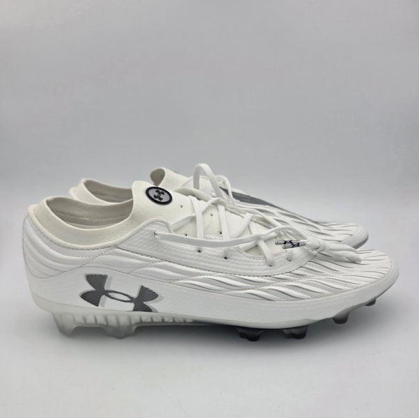 Under Armour Magnetico Elite 4 FG Soccer Cleats White Black 3027700-101 Men's 12
