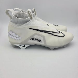 Nike Alpha Menace Elite 3 'White Platinum Black' Football Cleats Men's Size 12.5