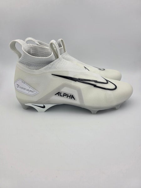 Nike Alpha Menace Elite 3 'White Platinum Black' Football Cleats Men's Size 12.5