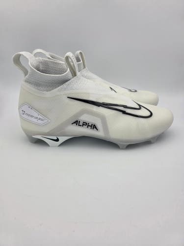 Nike Alpha Menace Elite 3 'White Platinum Black' Football Cleats Men's Size 15