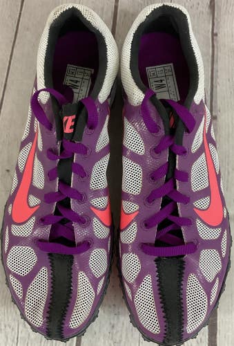 Nike Track And Field Womens Size Four Mesh Running Cleats Rubber Soles Purple