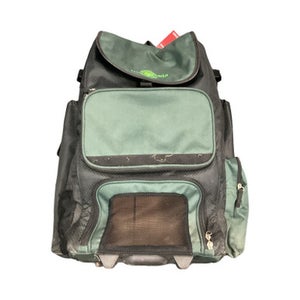 Used LEFT FIELD WHEEL BAG BB/SB Player Wheeled Bag Green 11859-S000025684