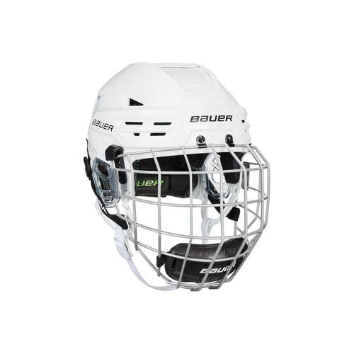 New Medium White Bauer Re-Akt 85 Helmet Combo
