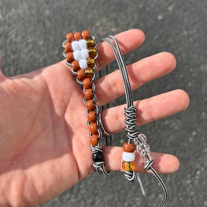 CROSS-CHECK Lanyard/Keychain Oak Wood & Rawhide Classic Traditional Configuration