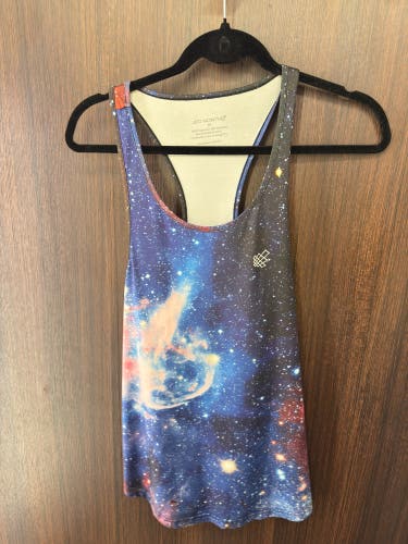 Men’s medium adult USED Jed North Racerback Lifting Gym Workout Tank Top - Galaxy