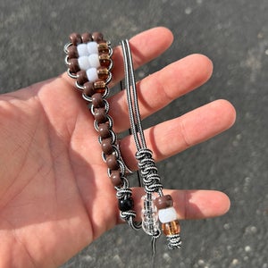 CROSS-CHECK Lanyard/Keychain Walnut Wood & Rawhide Classic Traditional Configuration