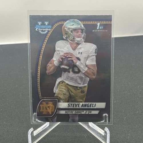 Steve Angeli Notre Dame 2024 Bowman U Football 1st Bowman Base #167
