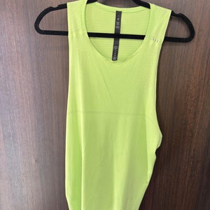 Men’s small adult USED Lululemon lime green neon tank top
