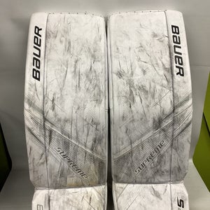 Used Bauer SUPREME S29 Goalie Leg Pads Senior White 34" 11851-S000039406