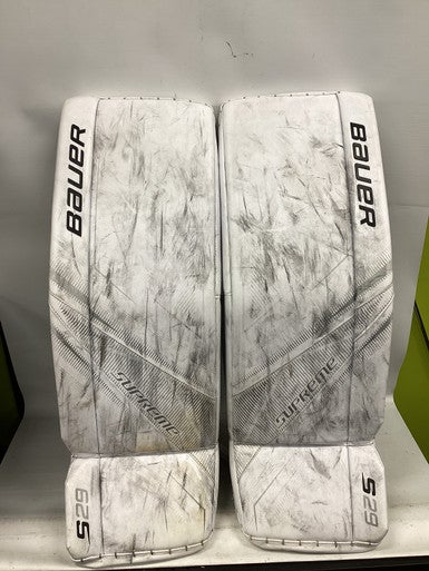 Used Bauer SUPREME S29 Goalie Leg Pads Senior White 34" 11851-S000039406