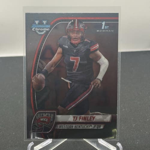 TJ Finley Western Kentucky 2024 Bowman U Football 1st Bowman Base #191
