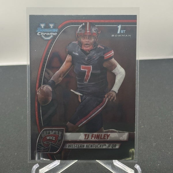 TJ Finley Western Kentucky 2024 Bowman U Football 1st Bowman Base #191