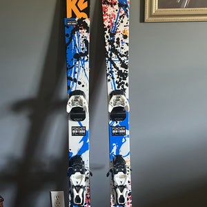 Unisex 2021 K2 Poacher 163 cm All Mountain Skis With Bindings Max Din 10 (Used)
