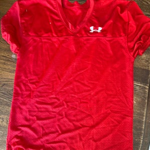 Red Medium Boys Under Armour Jersey (Used)