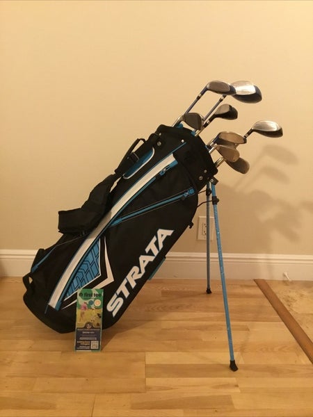 Lady Edge & Silver Diamond Full Set (D, 3W, 5W, 4H, 6H, 7-PW-SW) & Strata Bag