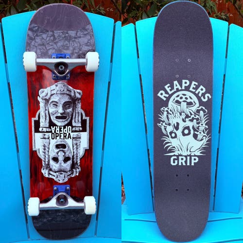 OPERA Skateboards Twins Pop Slick Complete Skateboard 8.25” Silver 8.25 Trucks