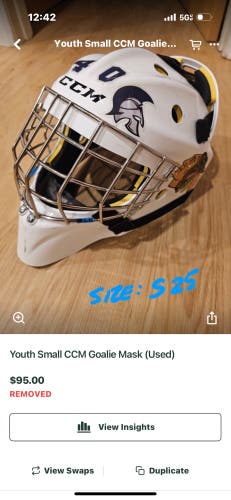 Youth CCM Goalie Mask (Used)