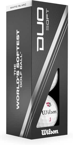 Wilson Staff Duo Soft Golf Balls (White, 3pk) 1Sleeve 2023  NEW