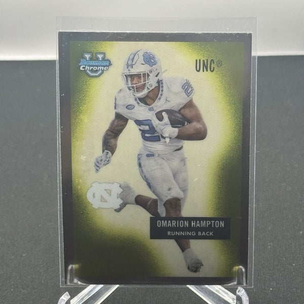 Omarion Hampton UNC Tarheels 2024 Bowman U Football  Base Throwback #55B-4
