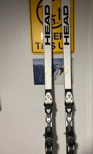 HEAD World Cup SG super g 213 cm Racing Skis With Head Freeflex Bindings Max Din 16 metal race plate