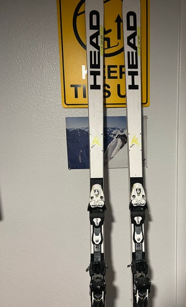 HEAD World Cup SG super g 213 cm Racing Skis With Head Freeflex Bindings Max Din 16 metal race plate