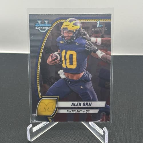 Alex Orji Michigan Wolverines 2024 Bowman U Football 1st Bowman Base #9