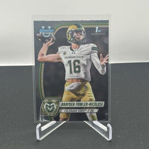 Brayden Fowler-Nicolosi Colorado St. 2024 Bowman U Football 1st Bowman Base #24