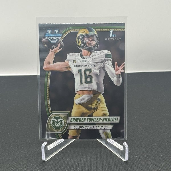 Brayden Fowler-Nicolosi Colorado St. 2024 Bowman U Football 1st Bowman Base #24