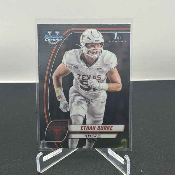 Ethan Burke Texas Longhorns 2024 Bowman U Football 1st Bowman Base #32