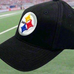 Pittsburgh Steelers Vintage Late '90s NOS Adult NFL Black Cotton Cap (New)