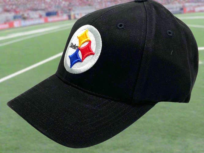 Pittsburgh Steelers Vintage Late '90s NOS Adult NFL Black Cotton Cap (New)