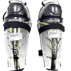 Used Bauer SUPREME Junior Shin Guards Black 10" 11860-S000300026