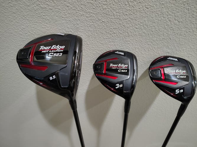Tour Edge Hot Launch C523 Driver, #3 Fairway, #5 Fairway Woods Set