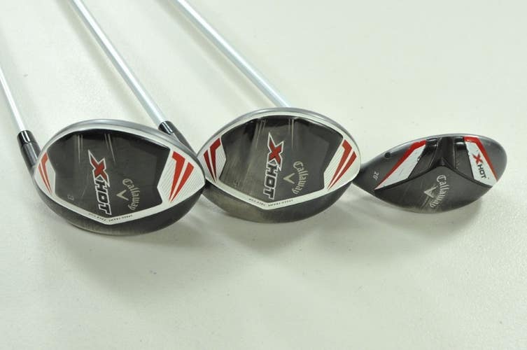 Callaway X Hot 2013 #3 and #3 Fairway Woods, 20* Hybrid Set Regular Flex #204994