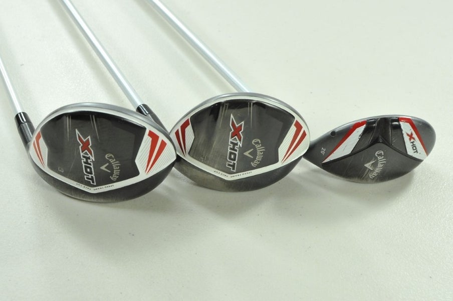 Callaway X Hot 2013 #3 and #3 Fairway Woods, 20* Hybrid Set Regular Flex #204994