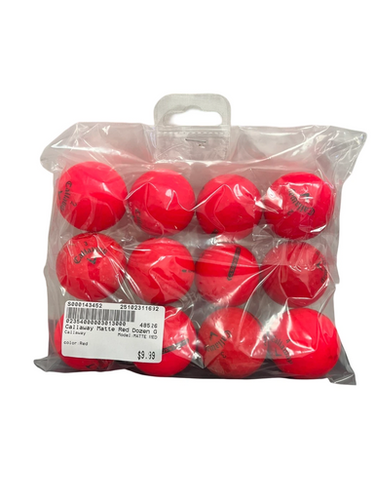 Used Callaway Matte Red Dozen Golf Ball Pack - Golf Balls Red 11692-S000143452