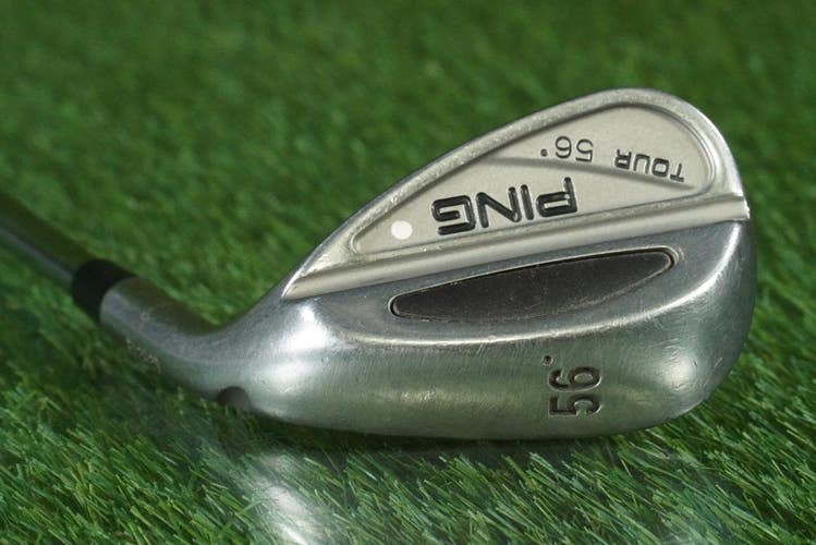 PING TOUR 56 WEDGE SAND STEEL SHAFT WHITE DOT RH ~ LOOK!!