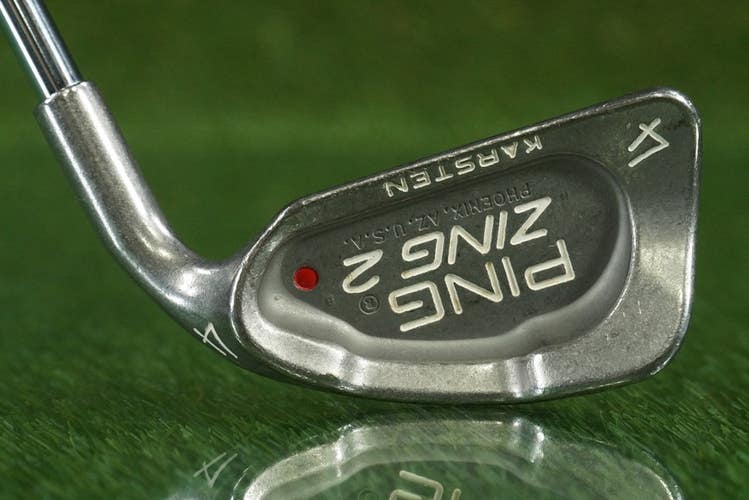 PING ZING 2 KARSTEN 4 IRON STEEL DGS STIFF FLEX SHAFT RED DOT RH ~ LOOK!!