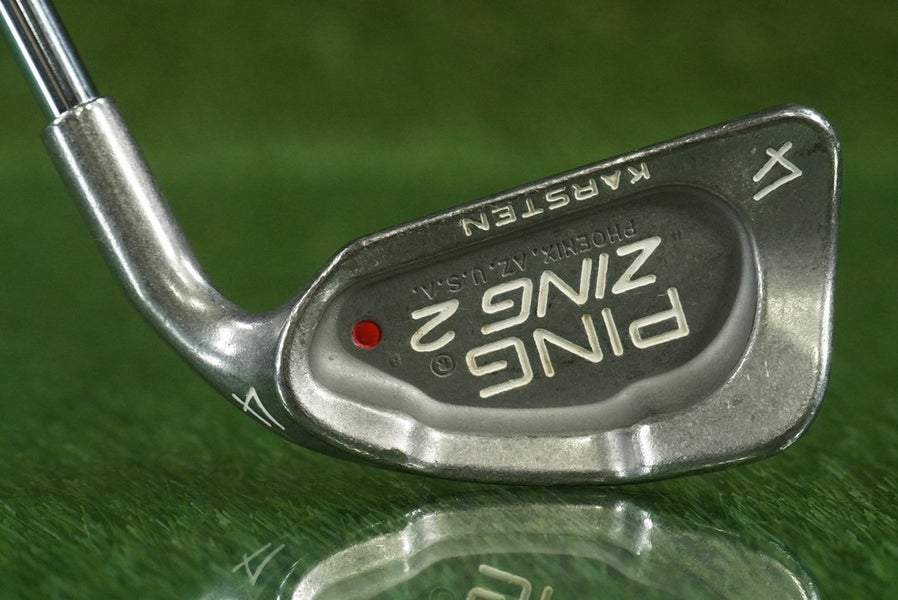 PING ZING 2 KARSTEN 4 IRON STEEL DGS STIFF FLEX SHAFT RED DOT RH ~ LOOK!!
