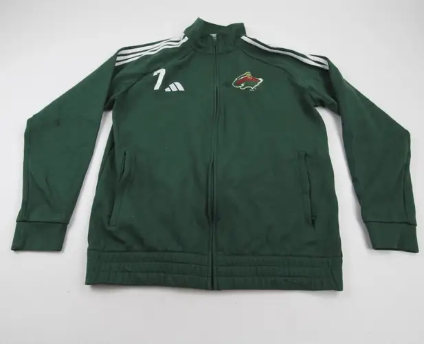 Brock Faber 7 Adidas Authentic Track Jacket Minnesota Wild Team Player Issue L