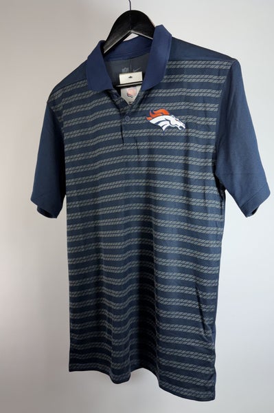 Denver Brancos Nike NFL Sideline Victory Dri-Fit Polo Men's Small Navy NWT