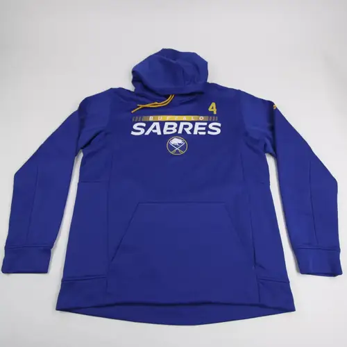 Jeremy Davies 4 Buffalo Sabres Fanatics Authentic Pro Locker Room Hoodie Player Issued L