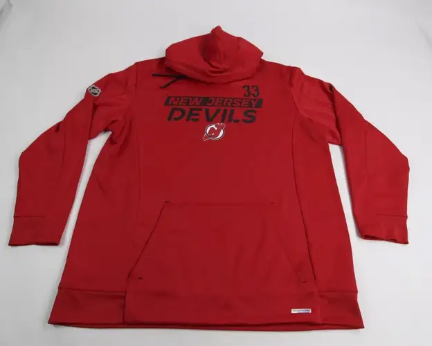 Jakub Zboril 33 New Jersey Devils Player Issue Hoodie Fanatics Authentic Pro XL