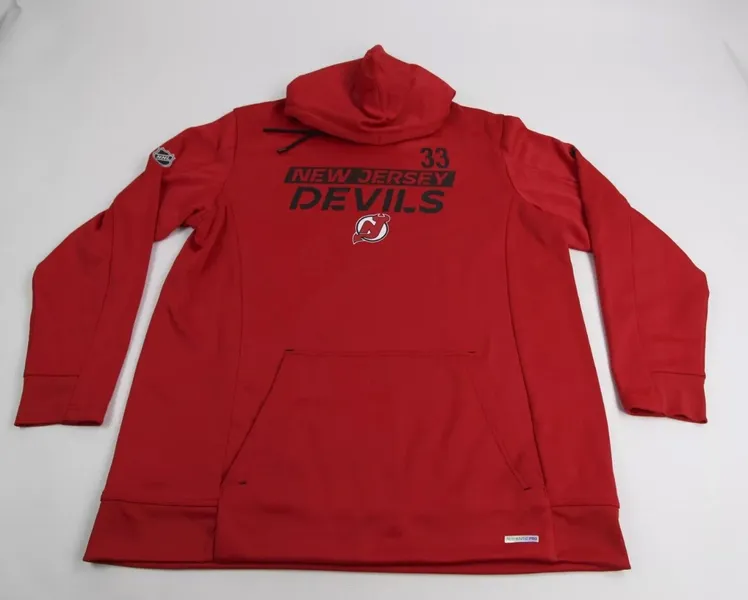 Jakub Zboril 33 New Jersey Devils Player Issue Hoodie Fanatics Authentic Pro XL