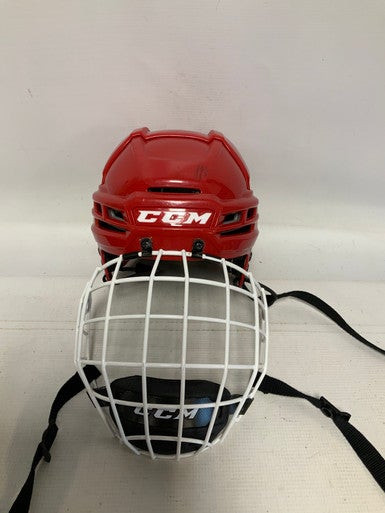 Used CCM TACKS 910 Helmet Cage Combo Red MD 11823-S000035434