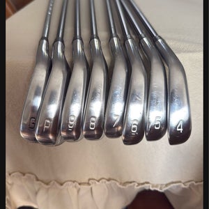 Men's Right Handed Iron Set Stiff Flex (8 Clubs) #4 - #9, PW, GW Graphite Shaft (Used)